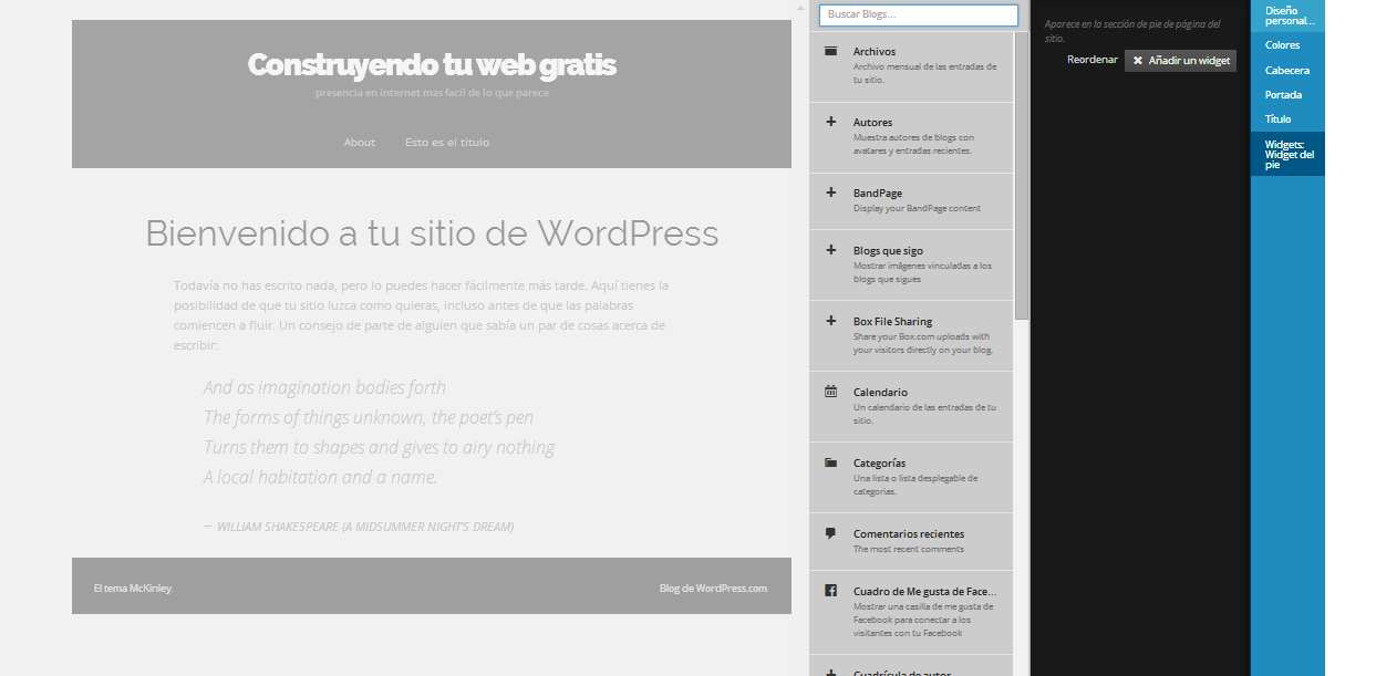 WordPress. Instalacion de Widgets