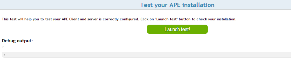Pantalla prueba APE-Server