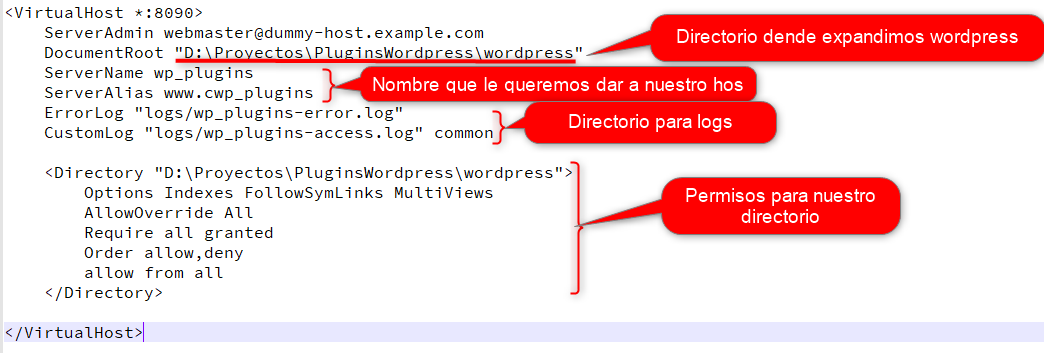 Configuracion de un host virtual en nuestro servidor XAMPP